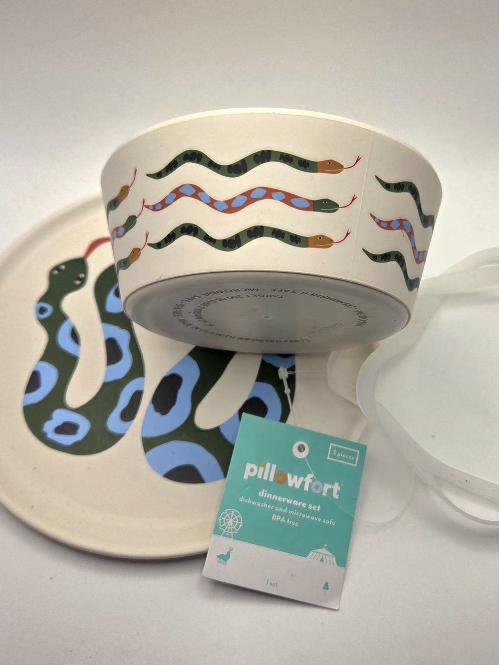 Pillowfort™ Reptile Snake Plate And Bowl NWT (No Cup)